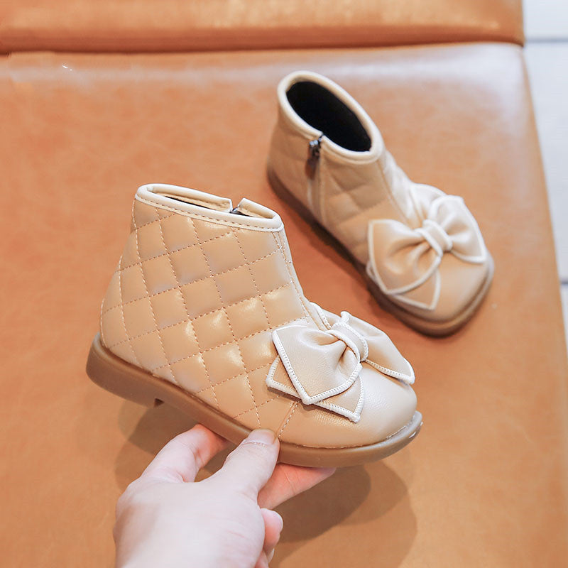 Girls Bow Princess Boots Fashion All-match