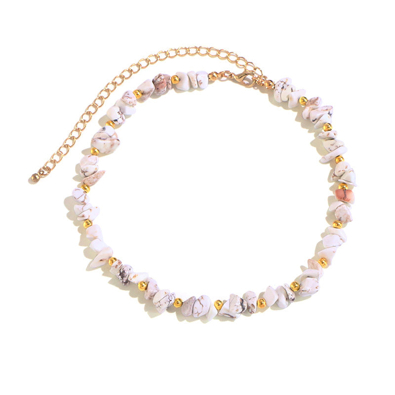 Irregular Turquoise Necklace Retro Simple Handmade Necklace