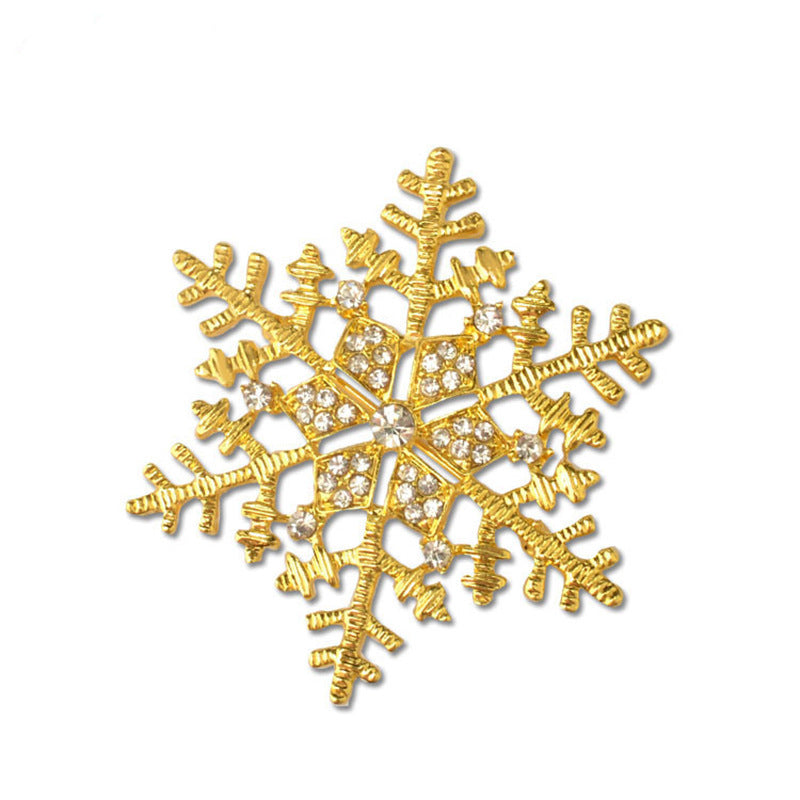 Diamond Brooch Pin Clothing Christmas Gift Snowflake Brooch