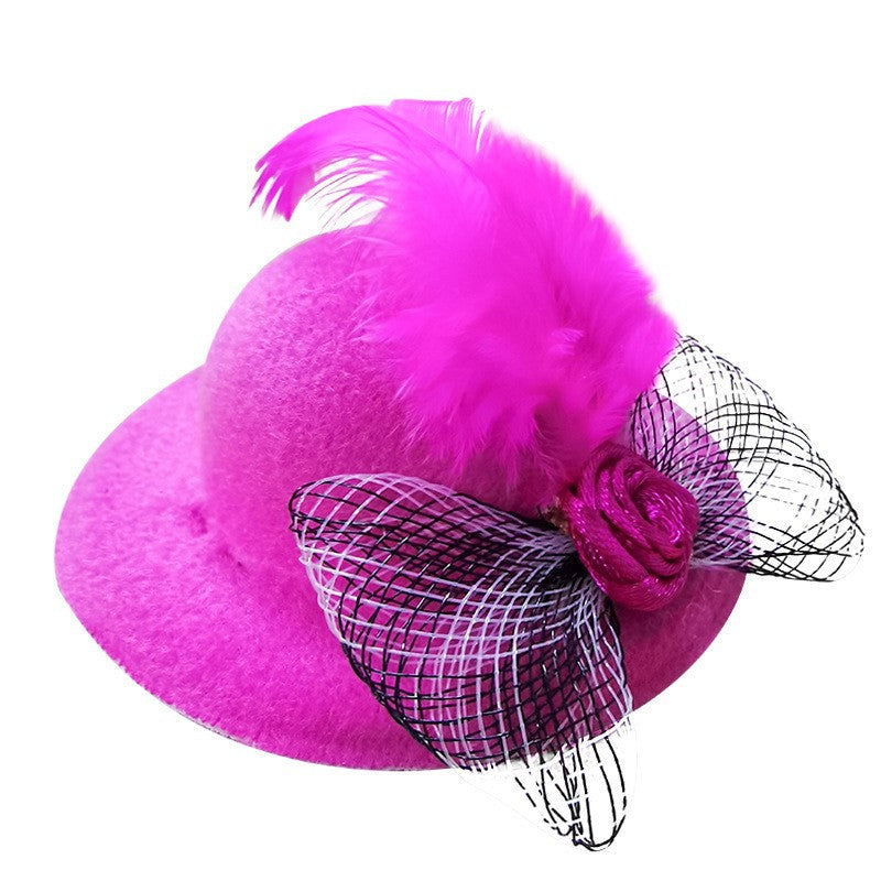 Headdress Toy Mesh Flower 7cm Pet Hat