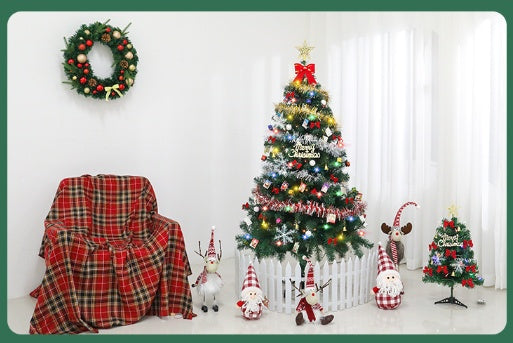 Christmas Tree, Energy-Saving LED Lights, Includes 195 Pendants, Skirts, And Guardrails