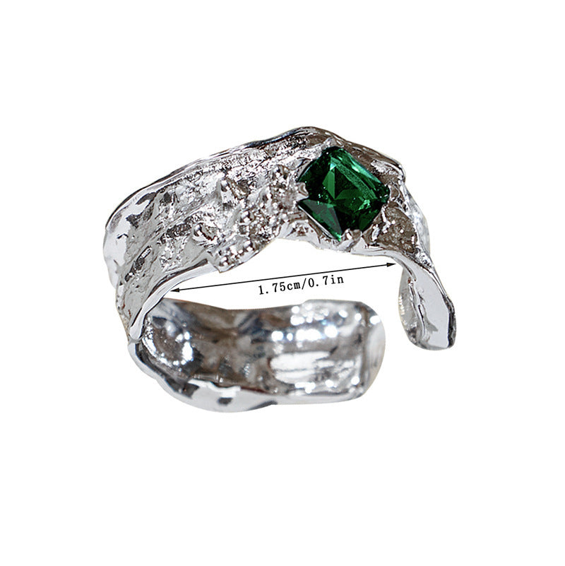 Irregular Zircon Ring Fashion Retro Ladies