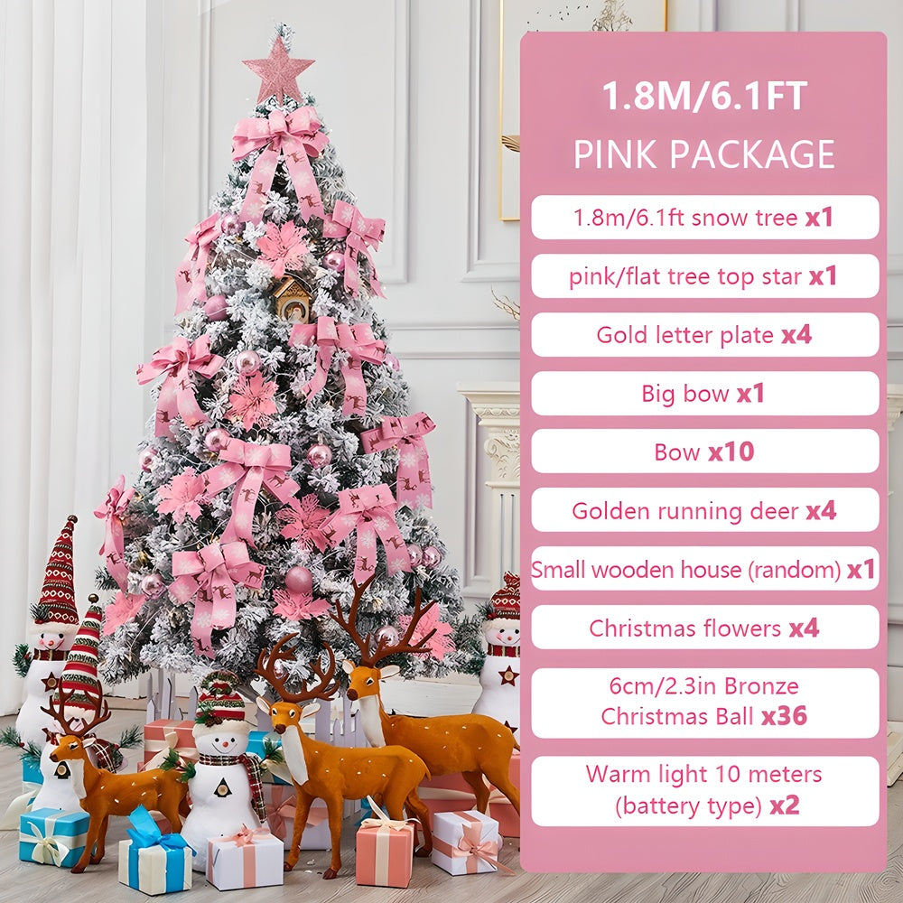 One 180cm Christmas Tree With Red Accessories, On Off-season Promotion. Don't Miss Out.