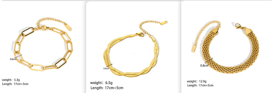 Stainless Steel Ornament Bracelet Female