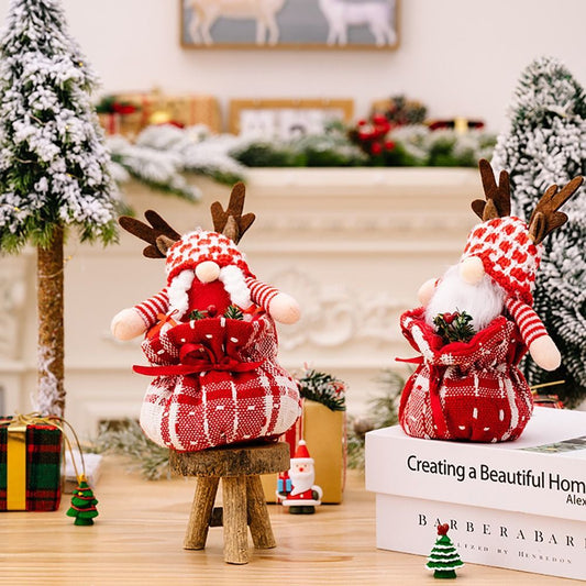 Christmas Decorations Antler Gift Bag Doll