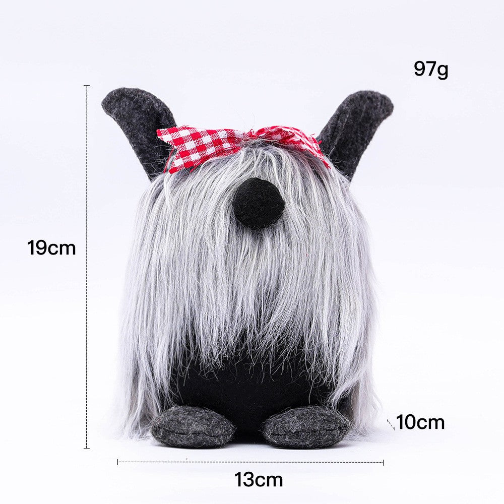 Decorative Plush Pet Dog Couple Gift Family Party Pendant