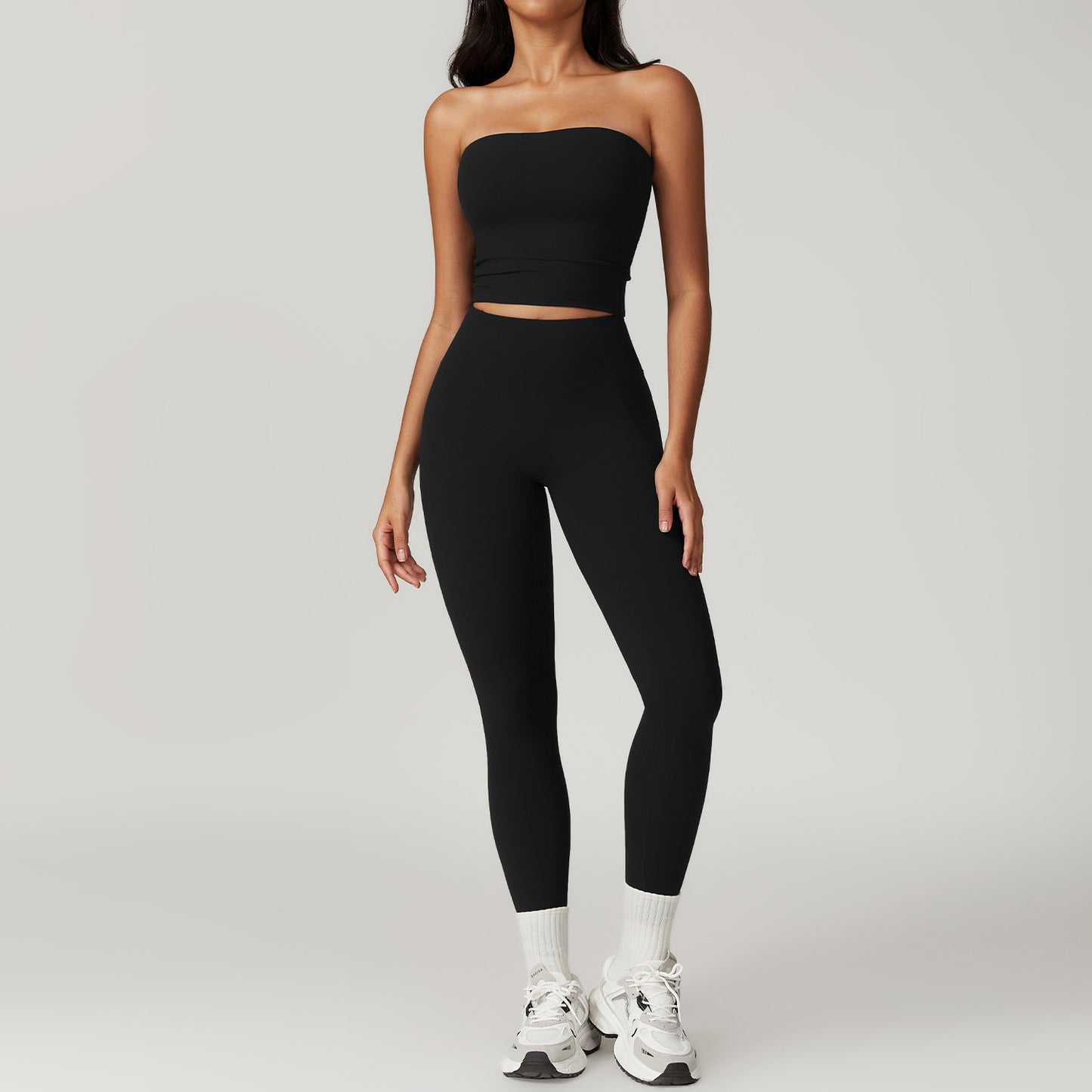 Brushed Back Tight Yoga High Waist Hip Lifting Sports Suit