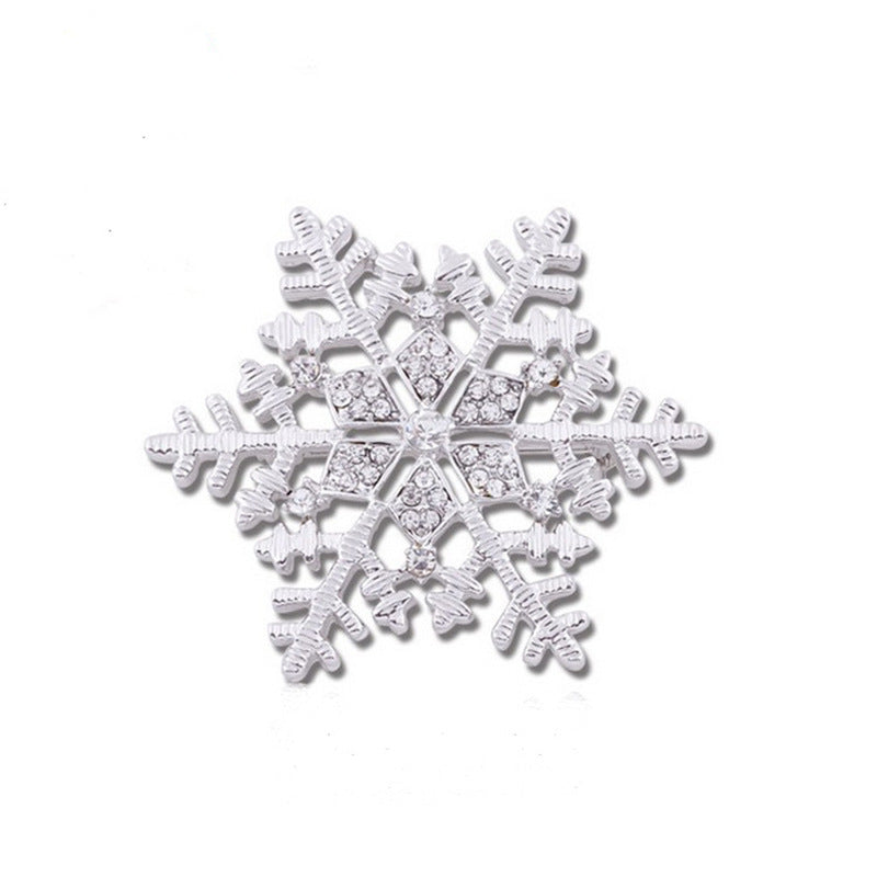 Diamond Brooch Pin Clothing Christmas Gift Snowflake Brooch