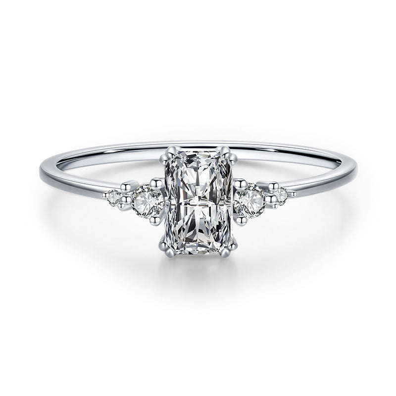 925 Sterling Silver Ring Female Cold Wind Jewelry Set