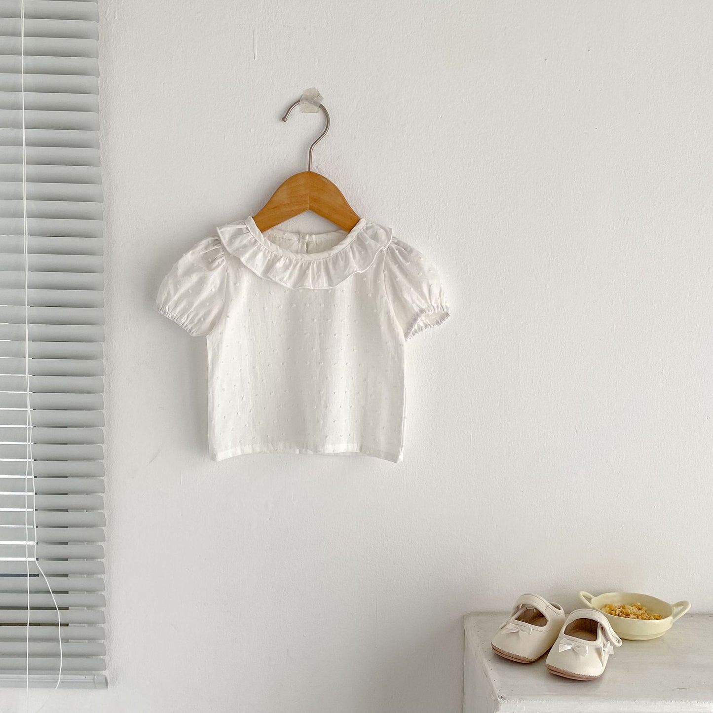 Lace Collar Western Style Cute Fashionable Doll Short Sleeve Top