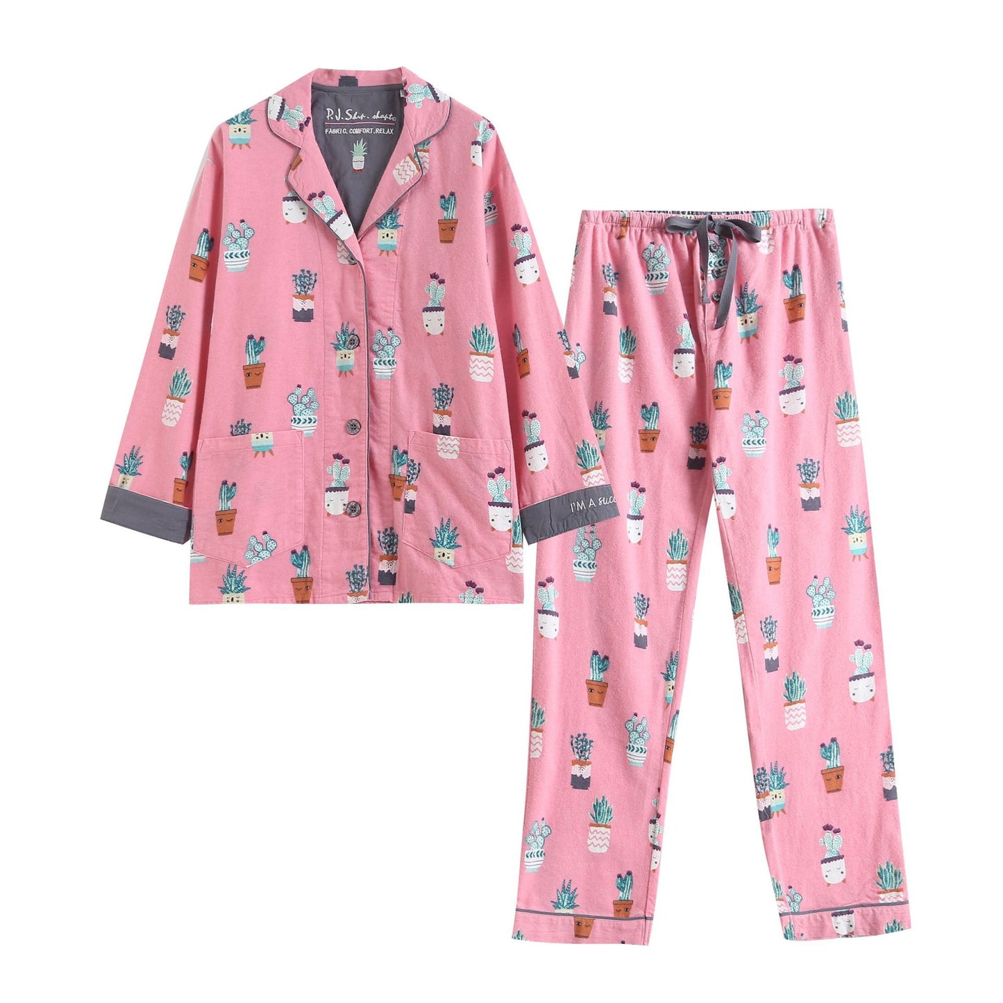 Women's Chic Cotton Brushed Pajamas Homewear