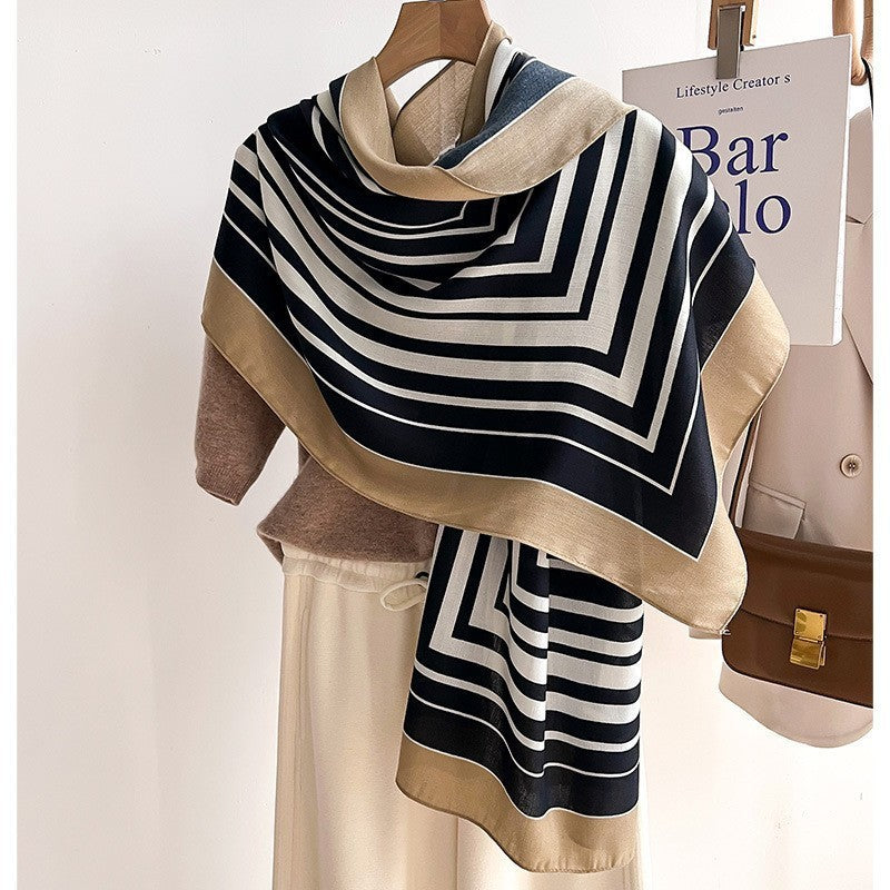 Color Matching Fashion Scarf Scarf Thin Warm Scarf Talma