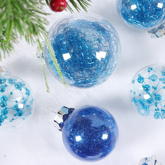 34-tube Christmas Tree Ornaments Large Mouth Ball Transparent Ball