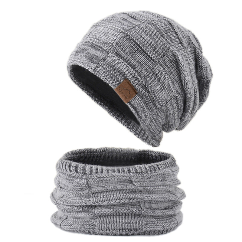 Two-piece Knitted Woolen Hat And Scarf For Lovers