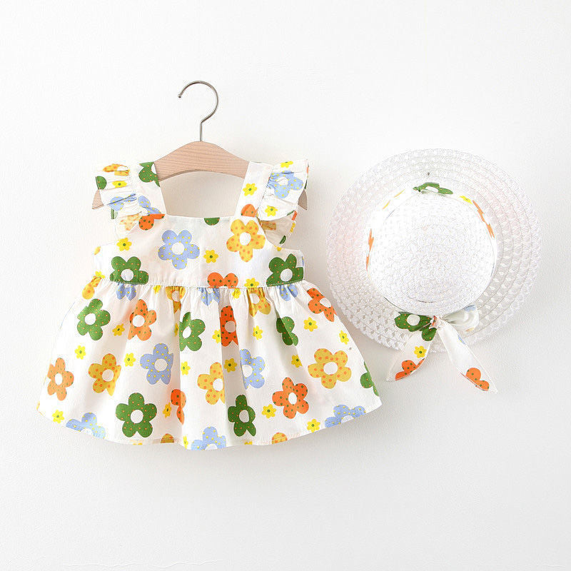 Children's Girls Summer Sleeveless Print Dress