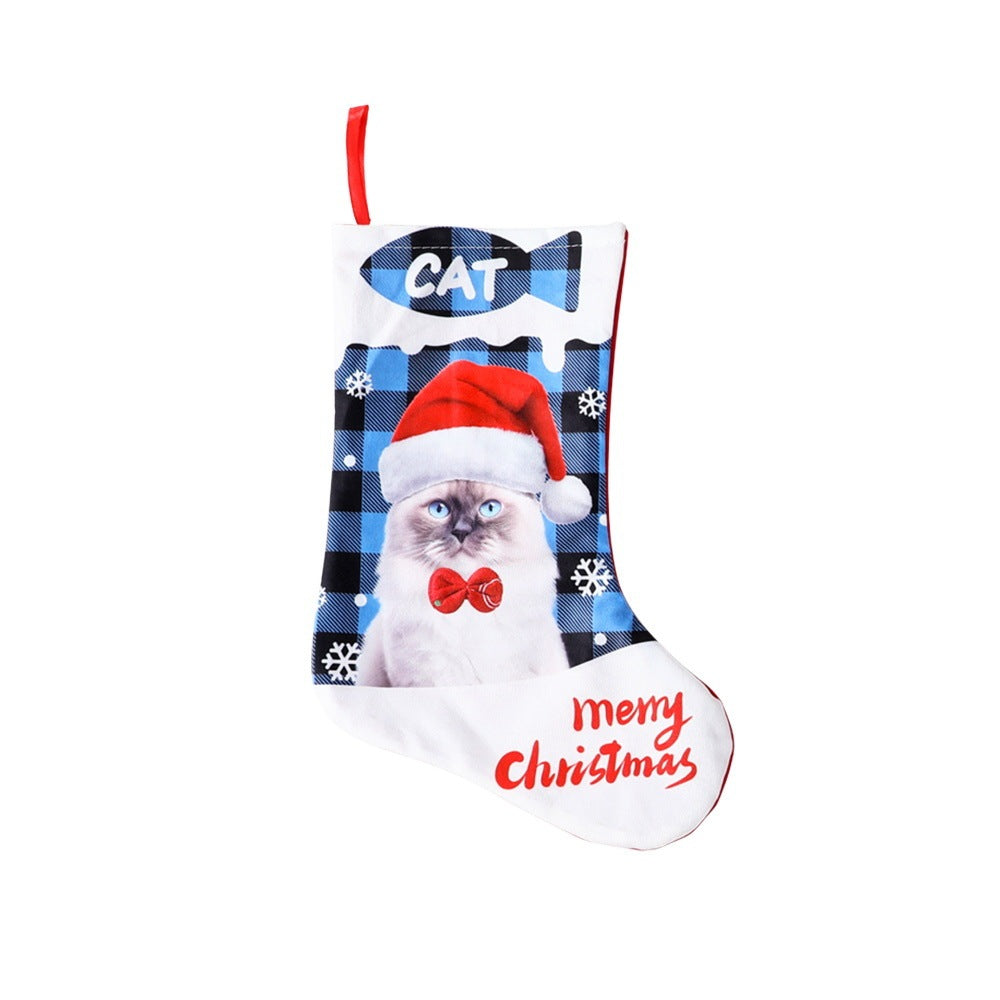 Printed Puppy Cat Christmas Decoration And Layout Supplies
