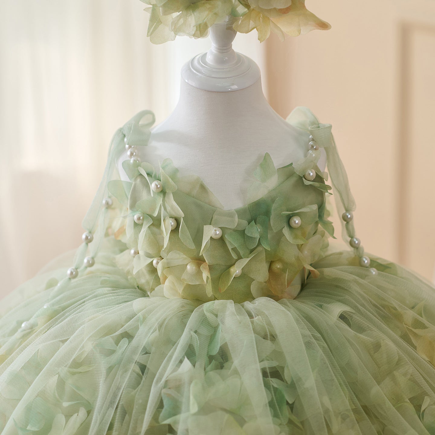 Girls' FARCENT Dress French Entry Lux Pearl Princess Dress