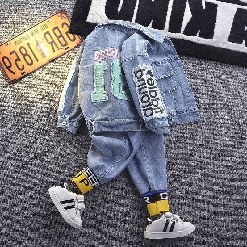 Autumn Fashionable Boys' Coat Denim Suit