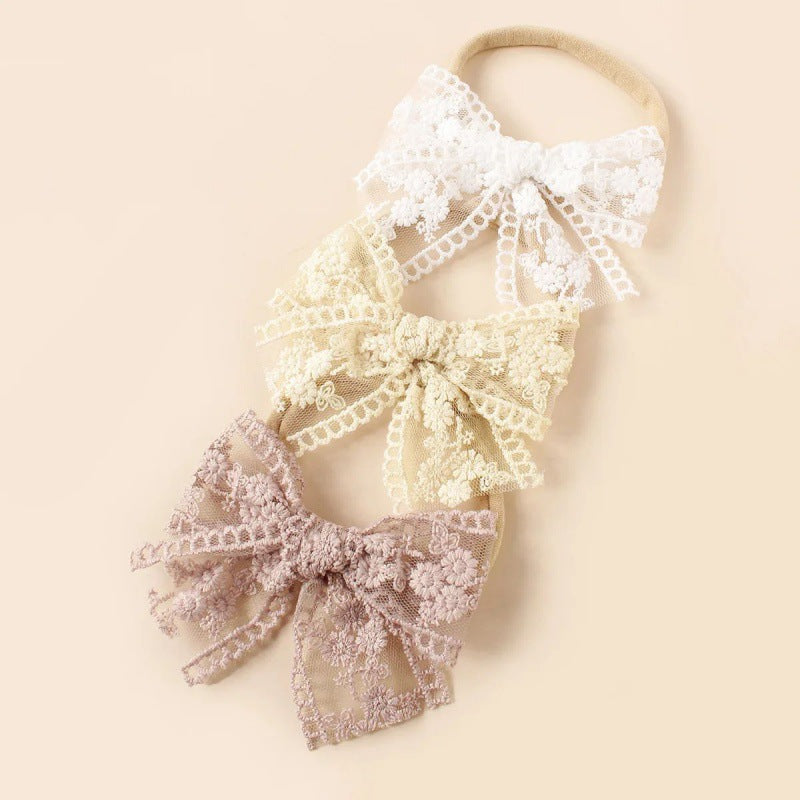 Baby Nylon Bow Headband For Girls Soft Headbands Cute Elasti