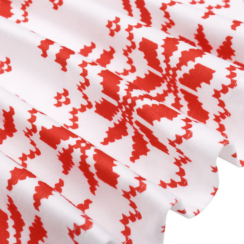 Fashionable Christmas Printed Knit Dress