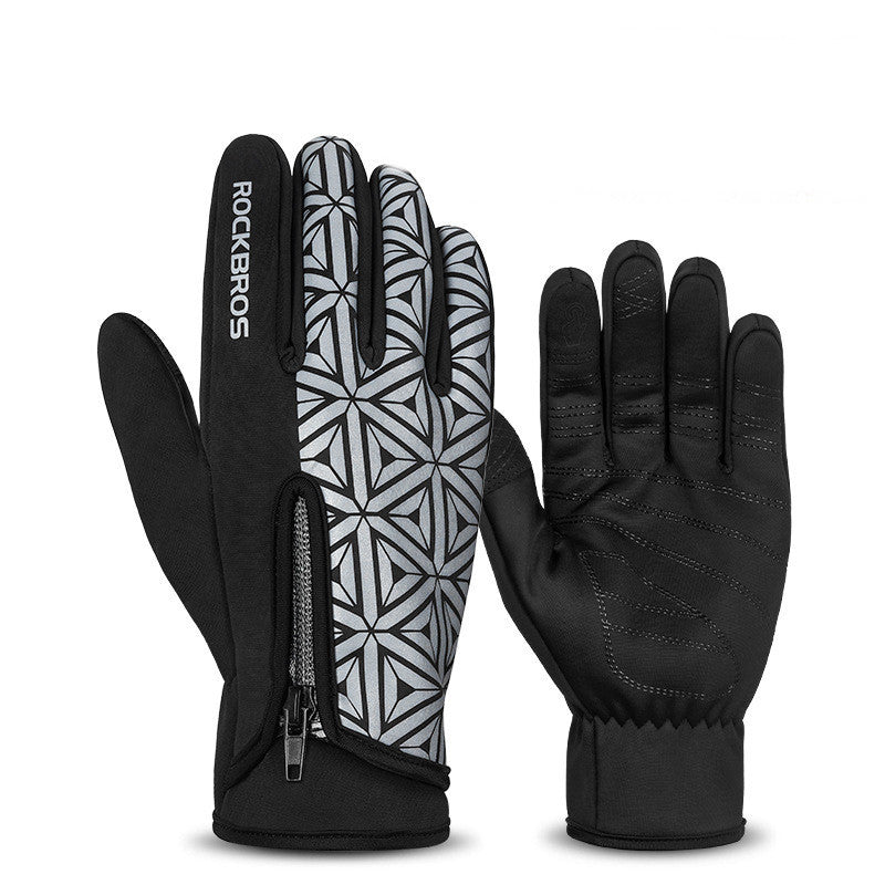 Men's Fashionable Warm Fleece Touch Screen Riding Gloves