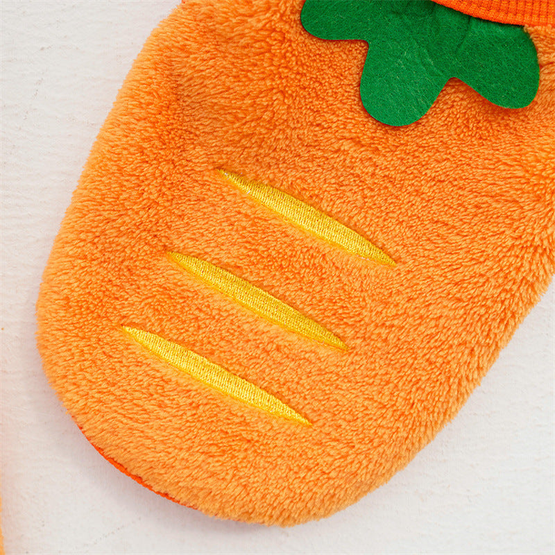 Pet Dog Winter Warm Carrot Clothes