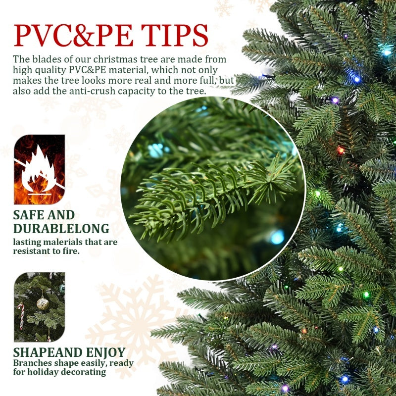 7ft Pe,pvc  Mixed Christmas Tree