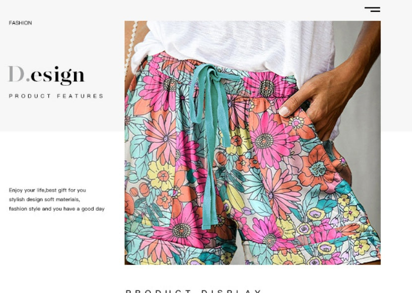 High Waist Lace Up Casual Shorts For Women