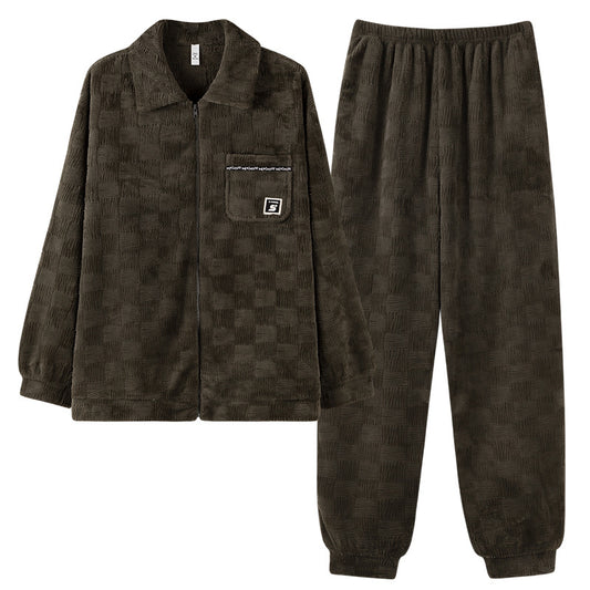 Men's Coral Velvet Pajamas Suit