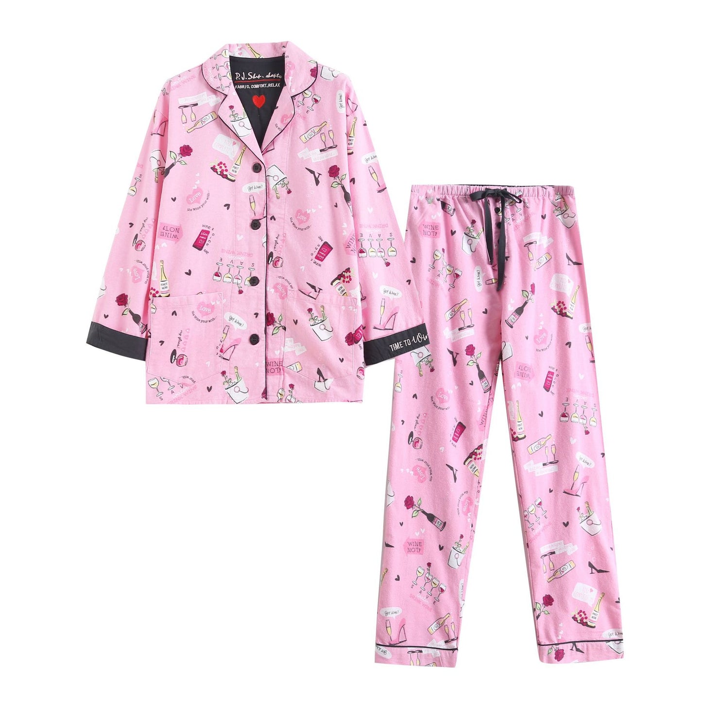 Women's Chic Cotton Brushed Pajamas Homewear
