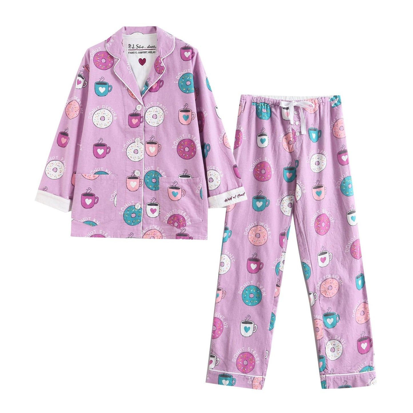 Women's Chic Cotton Brushed Pajamas Homewear