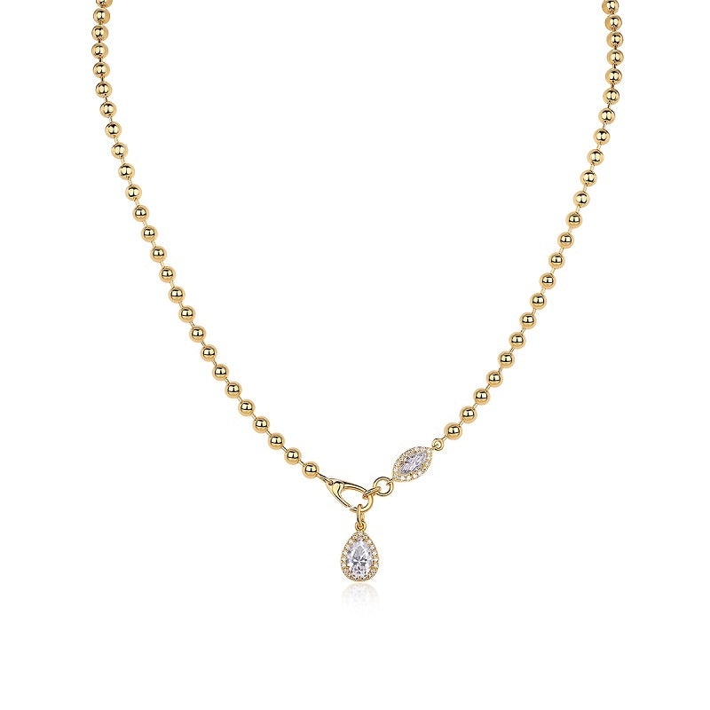 A Fashionable Jewelry Pendant Set With Moissanite S925 Sterling Silver And Gold-plated Diamond, Moissanite Silver Jewelry