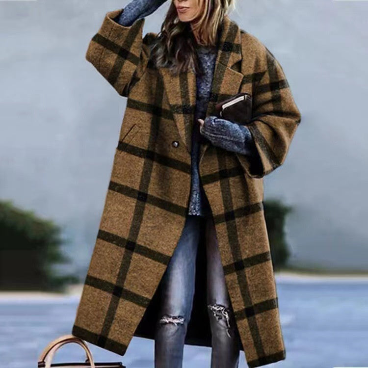 Coat Print Dragon And Phoenix Woolen