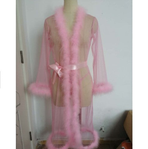 Long Robe Underwear Set For Women