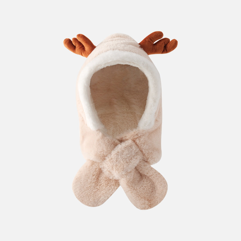 Boys And Girls Hats Baby Plush Scarf All-in-one