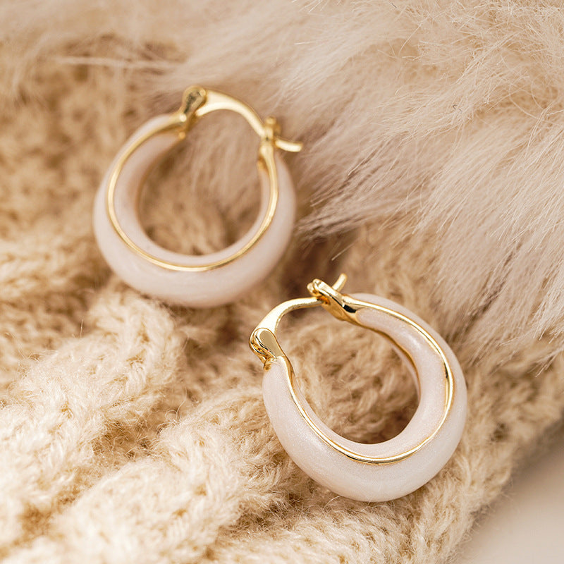 Metal Painting Ear Clip For Women